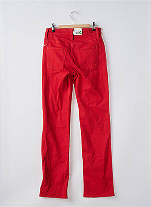 Jeans coupe droite rouge MAC femme