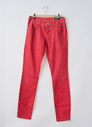 Jeans coupe slim rouge STREET ONE femme
