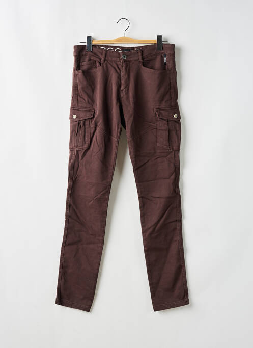 Pantalon cargo rouge DELAHAYE pour homme