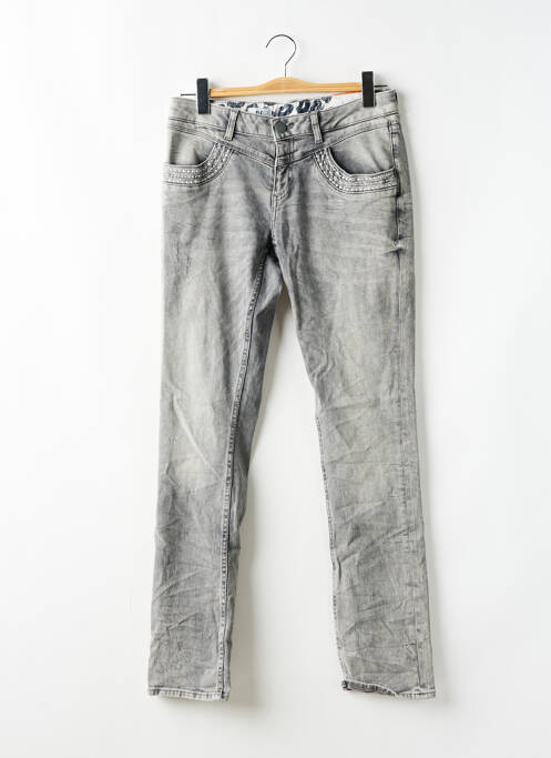 Jeans coupe slim gris STREET ONE pour femme