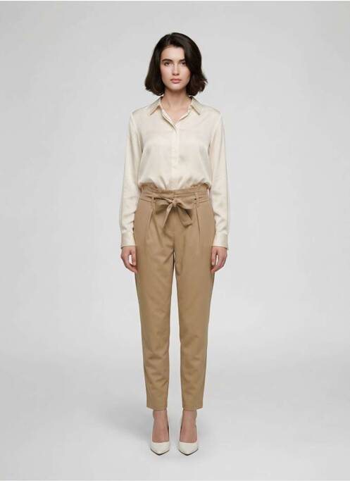 Pantalon slim beige ONLY pour femme