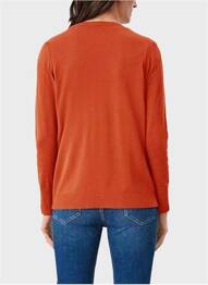 Gilet manches longues orange S.OLIVER femme