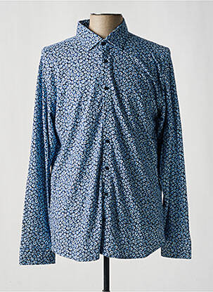 Chemisier imprimé fleurs manches longues bleu DESOTO femme