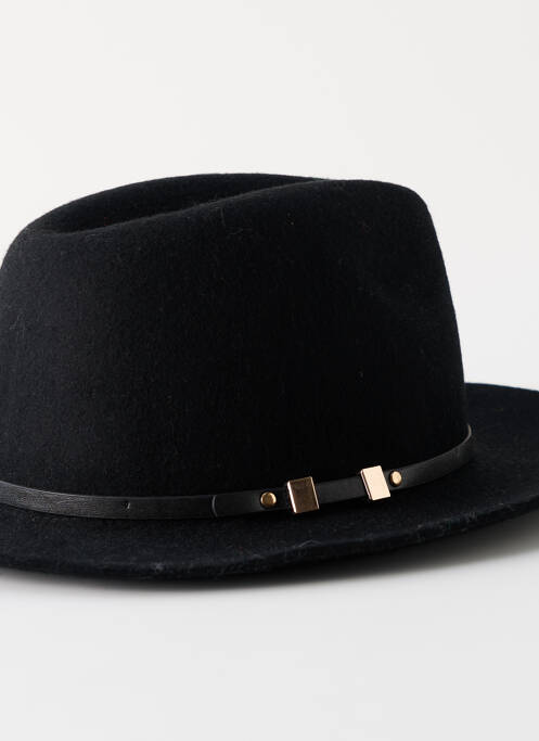 Chapeau noir PIECES pour femme