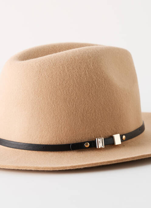 Chapeau beige PIECES pour femme