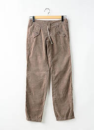 Pantalon droit stretch taille basse marron DIESEL femme