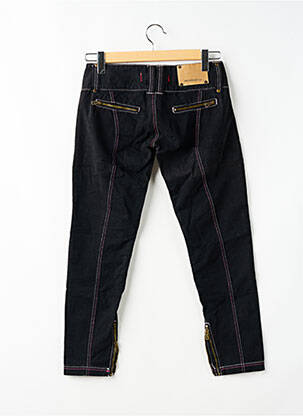 Pantalon 7/8 tissage popeline taille basse noir EINSTEIN femme