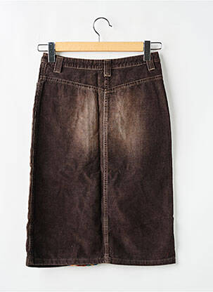 Jupe mi-longue coupe droite marron KILLAH femme