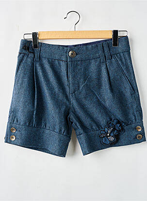 Short fermeture zippée sous rabat boutonné bleu MISS SIXTY femme