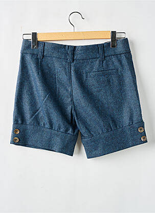 Short fermeture zippée sous rabat boutonné bleu MISS SIXTY femme