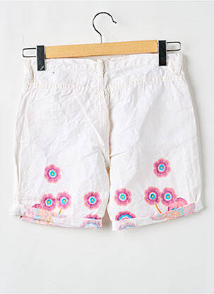 Short fermeture zippée sous rabat boutonné blanc DIESEL femme