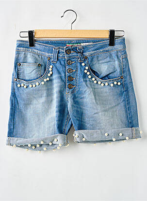 Short tissage denim bleu PLEASE femme