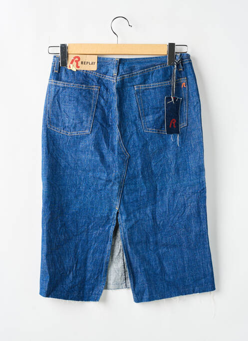 Jupe mi-longue taille normale bleu REPLAY femme
