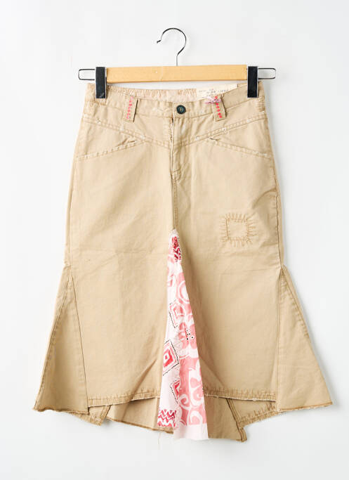 Jupe mi-longue beige REPLAY pour femme
