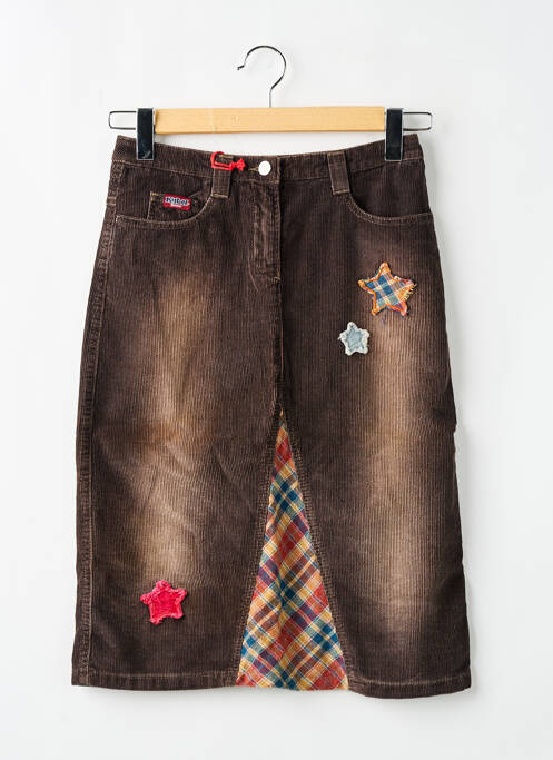 Jupe mi-longue marron KILLAH pour femme