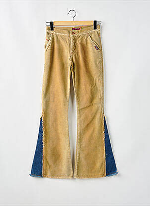 Pantalon flare tissage velours beige KILLAH femme