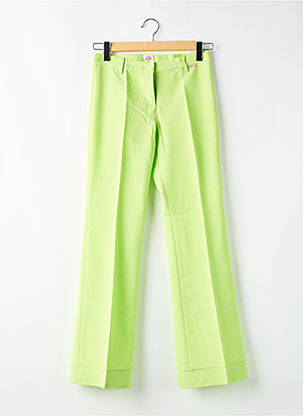 Pantalon droit fermeture zippée sous rabat avec crochet vert MISS SIXTY femme