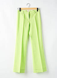 Pantalon droit fermeture zippée sous rabat avec crochet vert MISS SIXTY femme