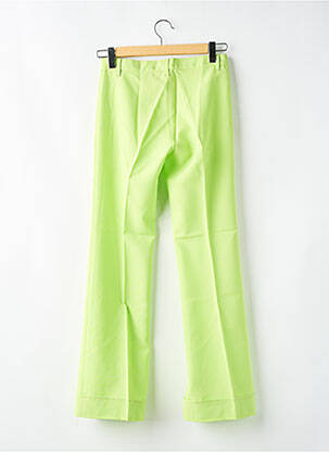 Pantalon droit fermeture zippée sous rabat avec crochet vert MISS SIXTY femme