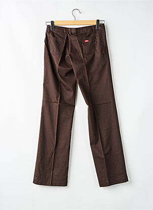 Pantalon droit fermeture zippée sous rabat boutonné marron MISS SIXTY femme