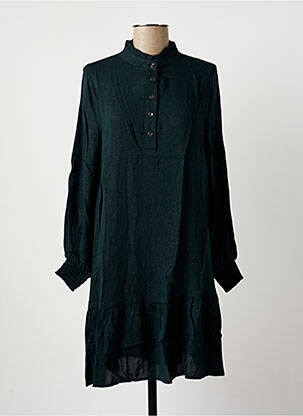 Robe mi-longue manches longues manches longues vert LA FEE MARABOUTEE femme