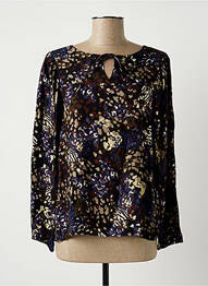 Blouse imprimé fantaisie manches longues noir LA FEE MARABOUTEE femme