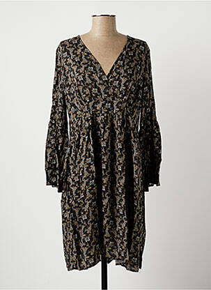Robe mi-longue manches longues manches longues noir LA FEE MARABOUTEE femme