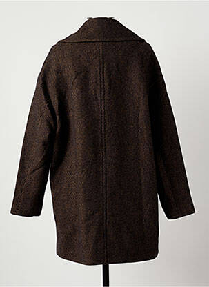 Manteau long coupe droite sans capuche marron LA FÉE ATELIER BY LA FÉE MARABOUTÉE femme