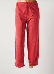 Pantalon 7/8 taille haute taille haute rose LA FEE MARABOUTEE femme