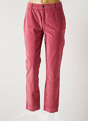 Pantalon chino fermeture zippée sous rabat boutonné taille normale rose LA FEE MARABOUTEE femme
