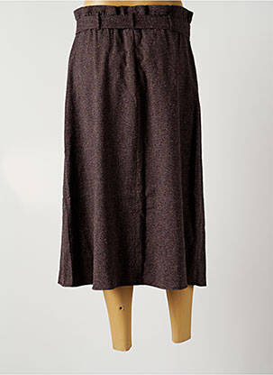 Jupe longue coupe évasée marron LA FEE MARABOUTEE femme