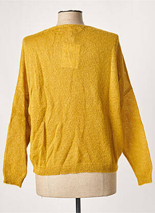 Pull resserrée sur le bas manches longues jaune LA FEE MARABOUTEE femme