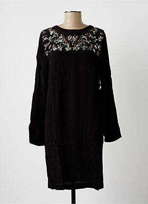 Robe mi-longue manches longues manches longues noir LA FEE MARABOUTEE femme