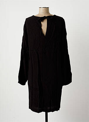 Robe mi-longue manches longues manches longues noir LA FEE MARABOUTEE femme