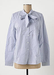 Chemisier coupe cintrée manches longues bleu LA FÉE ATELIER BY LA FÉE MARABOUTÉE femme