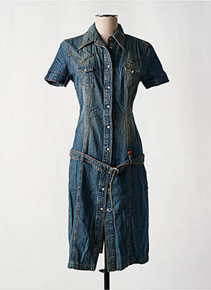 Robe mi-longue manches courtes manches courtes bleu MISS SIXTY femme