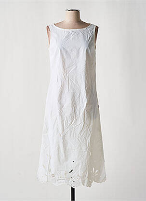 Robe mi-longue coupe fluide sans manche beige MISS SIXTY femme