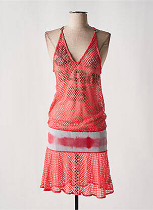 Robe mi-longue imprimé fantaisie sans manche rose DIESEL femme