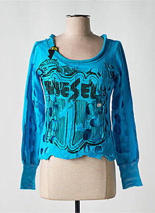 Top stretch manches longues bleu DIESEL femme