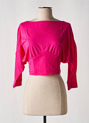 Top tissage jersey manches longues rose MISS SIXTY femme