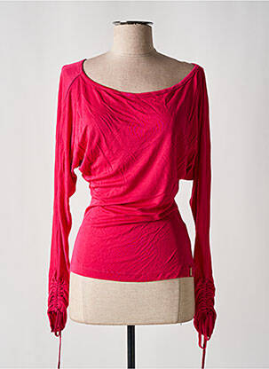 Top tissage jersey manches longues rose MISS SIXTY femme