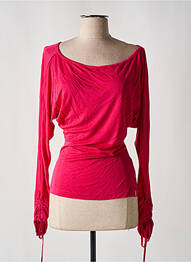 Top tissage jersey manches longues rose MISS SIXTY femme