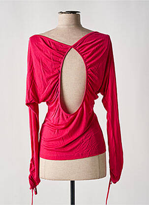 Top tissage jersey manches longues rose MISS SIXTY femme