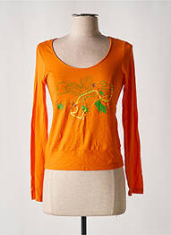Top tissage jersey manches longues orange KILLAH femme
