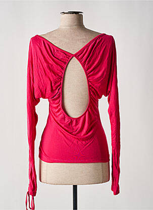 Top tissage jersey manches longues rose MISS SIXTY femme