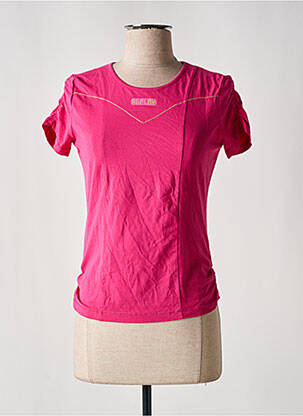 Top stretch manches courtes rose REPLAY femme