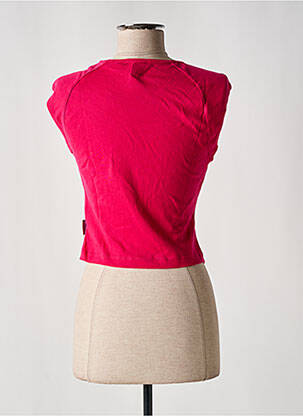 Top tissage jersey manches courtes rose KILLAH femme