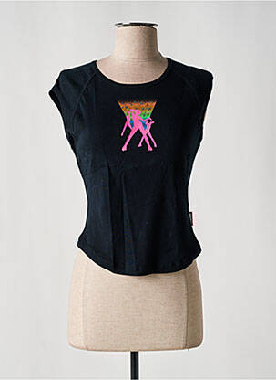 Top tissage jersey manches courtes noir KILLAH femme