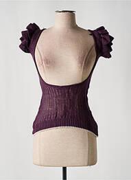 Pull coupe cintrée manches courtes violet MISS SIXTY femme