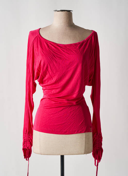 Top tissage jersey manches longues rose MISS SIXTY femme